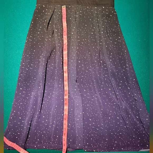 eShakti Star print button front mixed media dress - custom styling - Picture 7 of 8